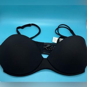 🌺New LA PERLA second skin underwire padded bra converts to strapless 34D Blk🌺